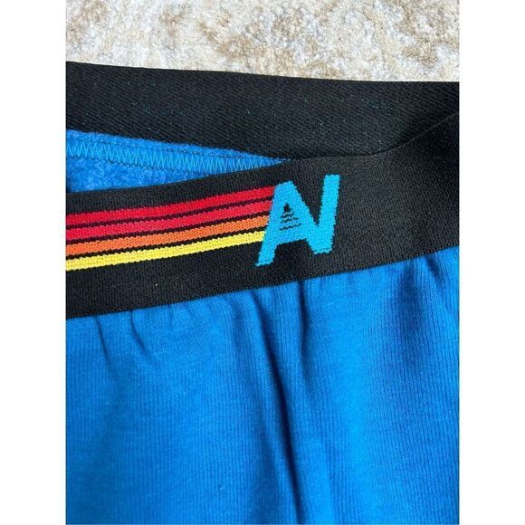 Aviator Nation Logo Stripe Sweatpants Caribbean Blue Women's Large -SOLD OUT ONL - Picture 6 of 10